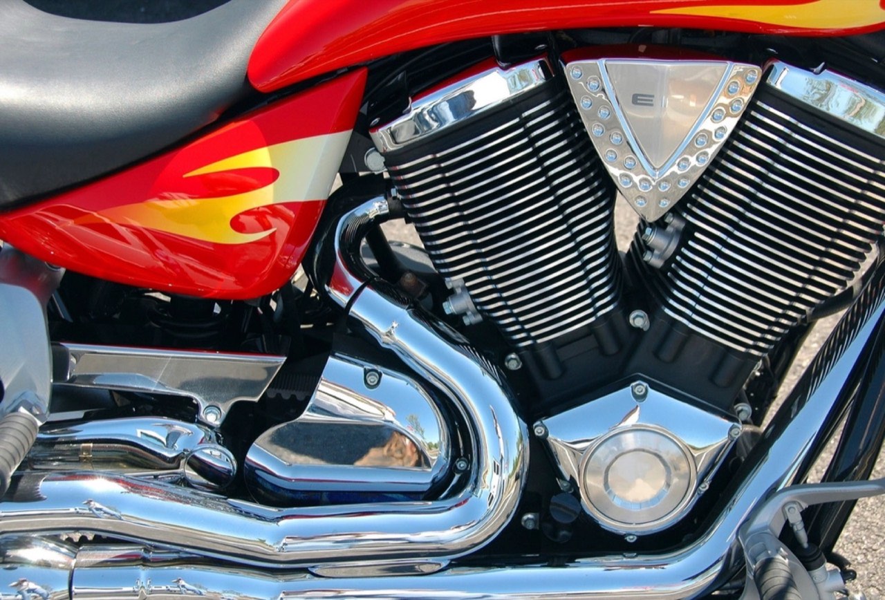 Rama motocykla terenowego z bliska